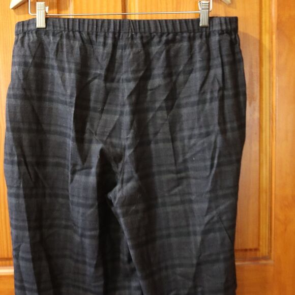Eileen Fisher Plaid Pull On Wool Pants Medium - Picture 5 of 12